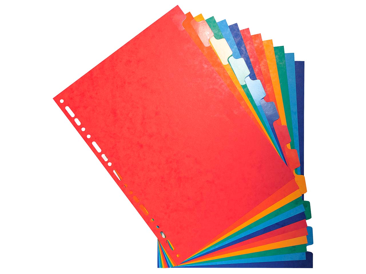 15 Exacompta Register, Colorspan-Karton, 12 Taben neutral, 225 g/m², DIN A4, sortiert