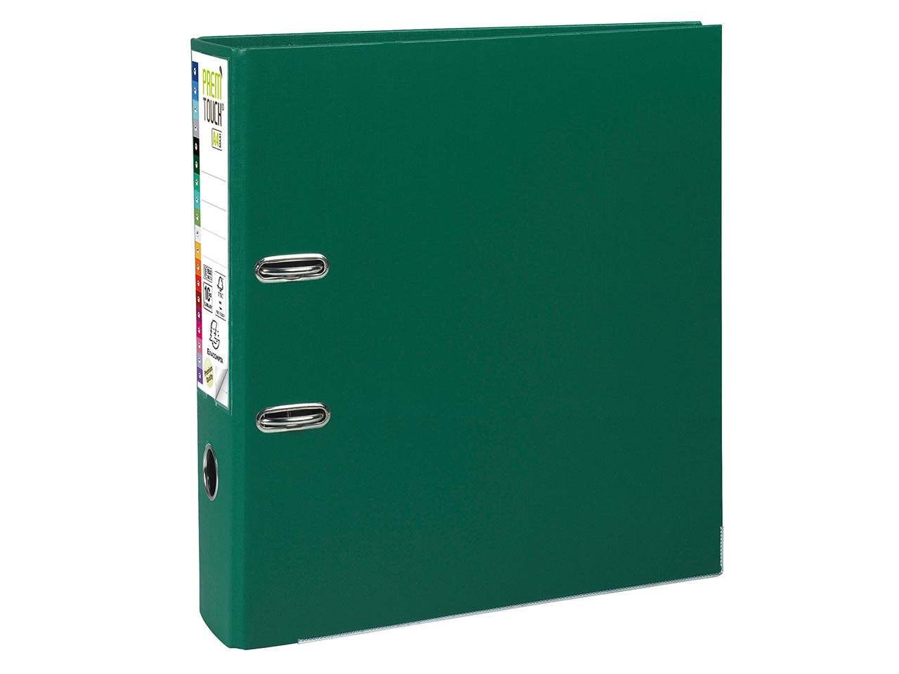 10 Exacompta Premium-Ordner "Prem'Touch", DIN A4 Maxi, dunkelgrün, RB 80 mm