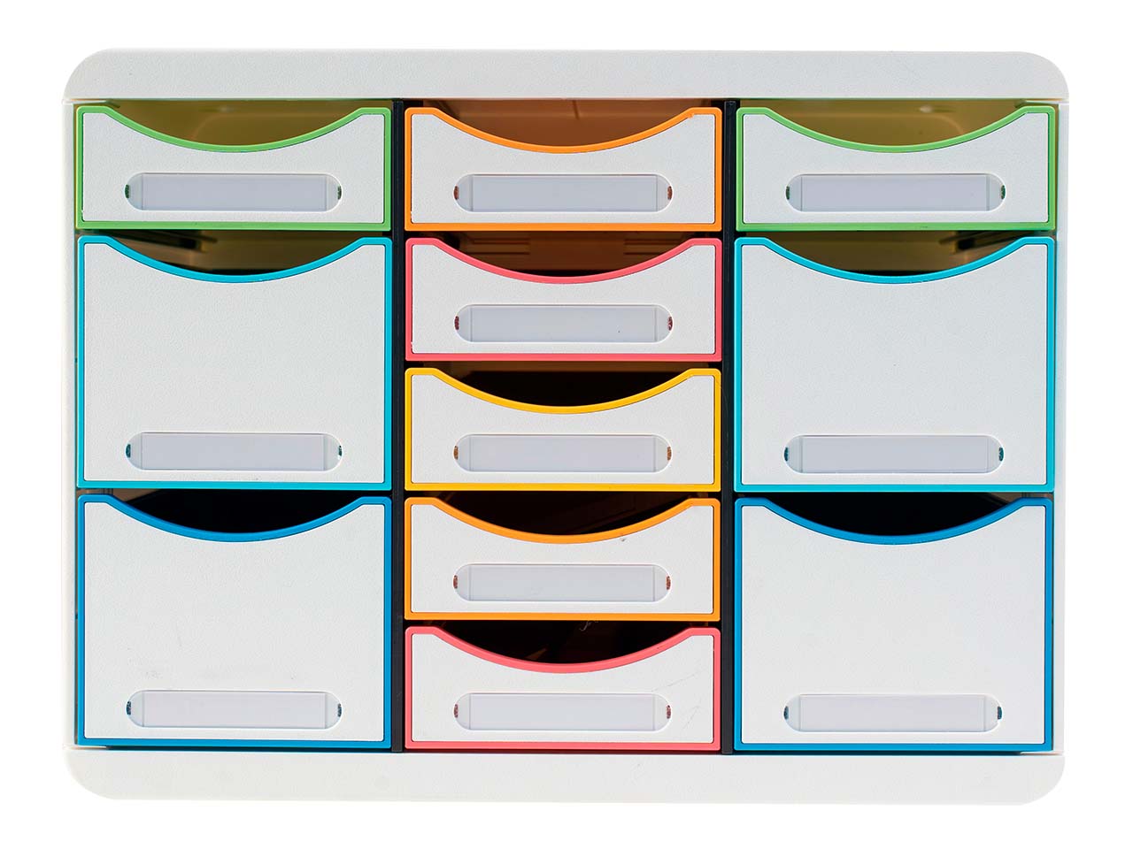 Exacompta Schubladenbox Store Box Multi "Black Office", 270x355x271 mm, weiß/harlekin