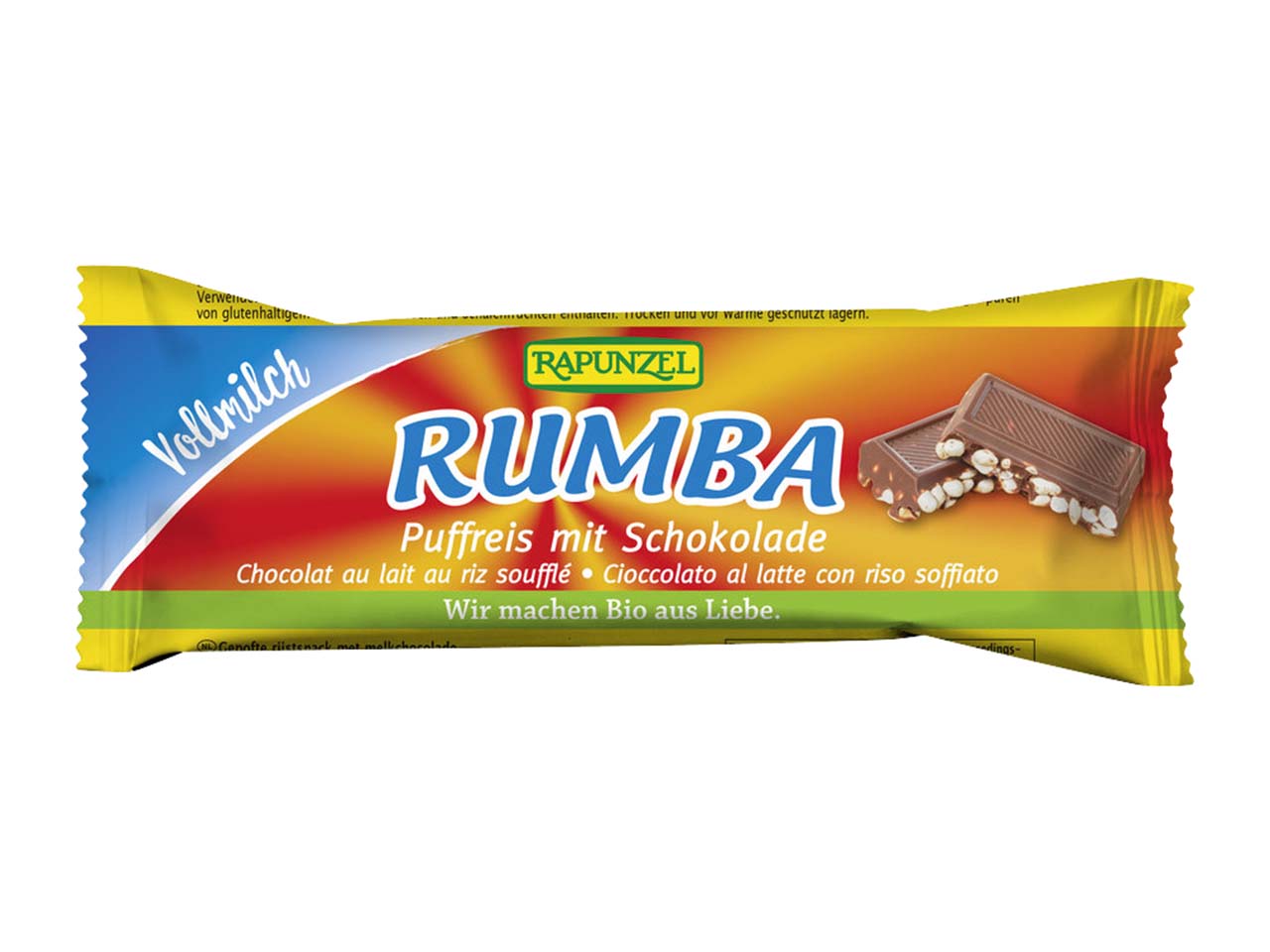 RAPUNZEL Bio-Vollmilch-Puffreisriegel "Rumba", 50 g