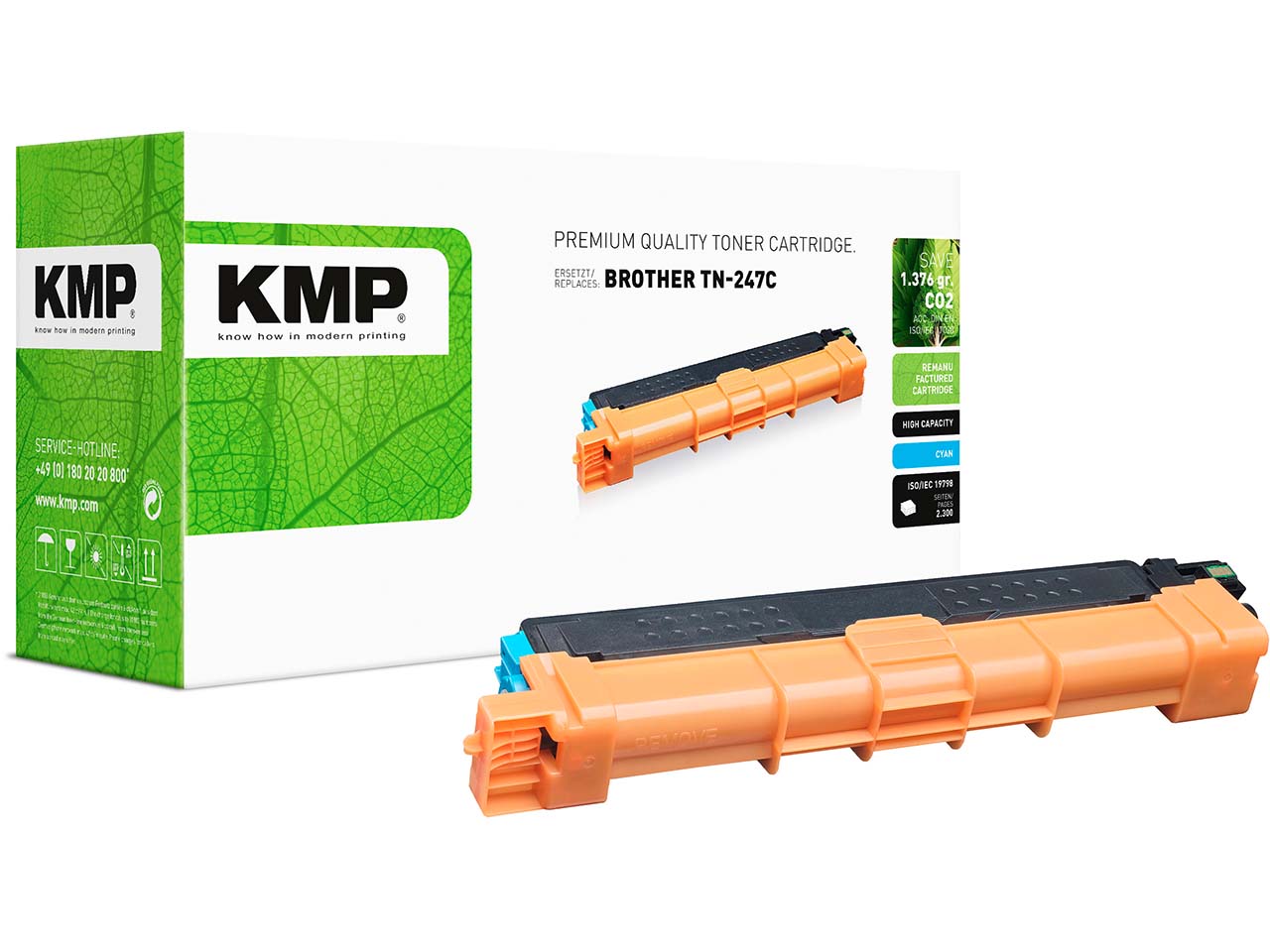 KMP Toner ersetzt Brother TN-247C cyan