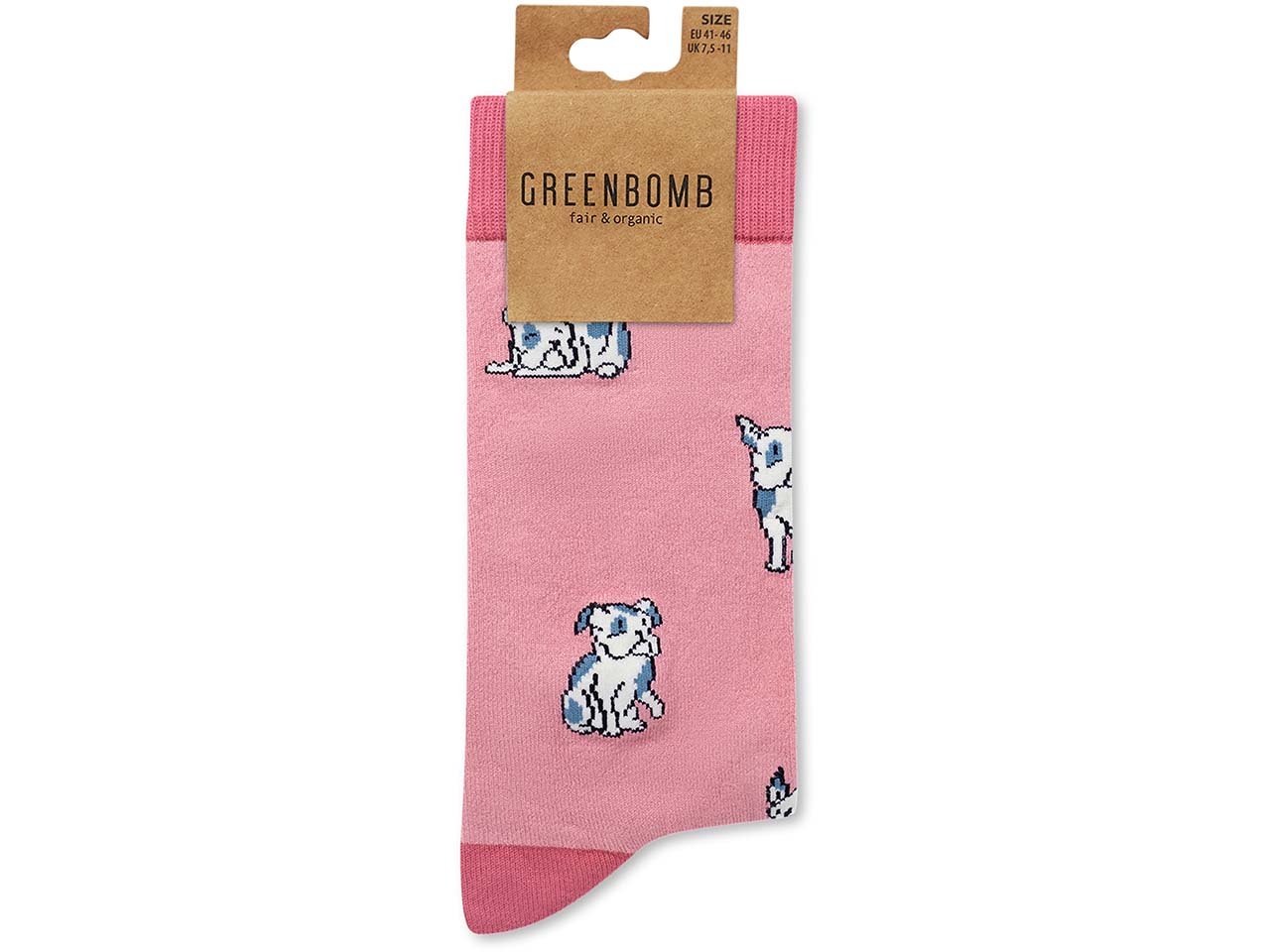 GREENBOMB Bio-Socken "Frenchie", rosa, Gr. 36/40