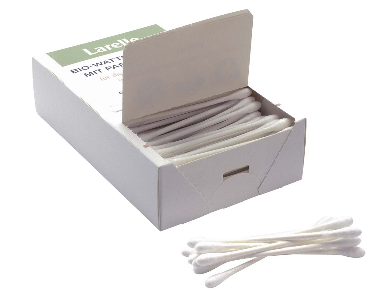 Larelle Bio-Wattestäbchen mit FSC-zertifiziertem Papierschaft, 200 Stk.