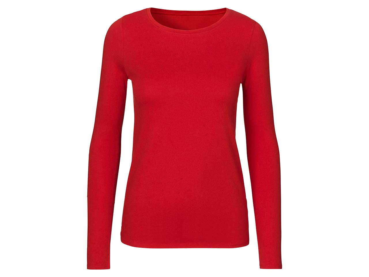 Neutral Bio-Damen-Langarmshirt mit Rundhalsaussschnitt rot, Gr. XL