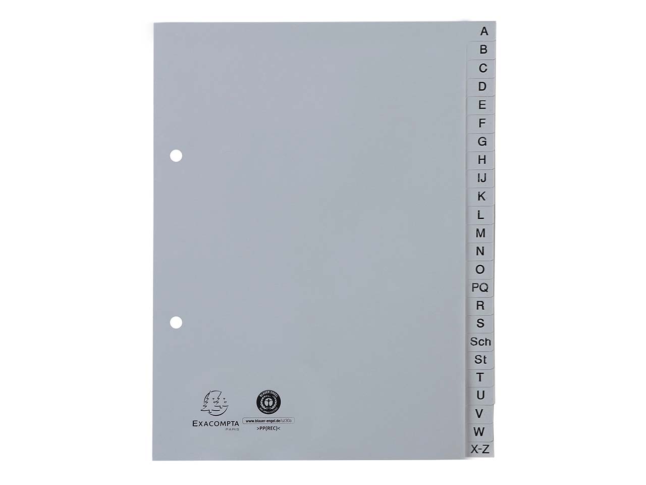 25 Exacompta Register, 24 Taben A-Z, 120 µ, DIN A5, grau