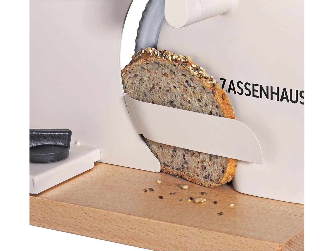Zassenhaus manuelle Brotschneidemaschine "PURE" mit Saugfüßen und Tischklemme