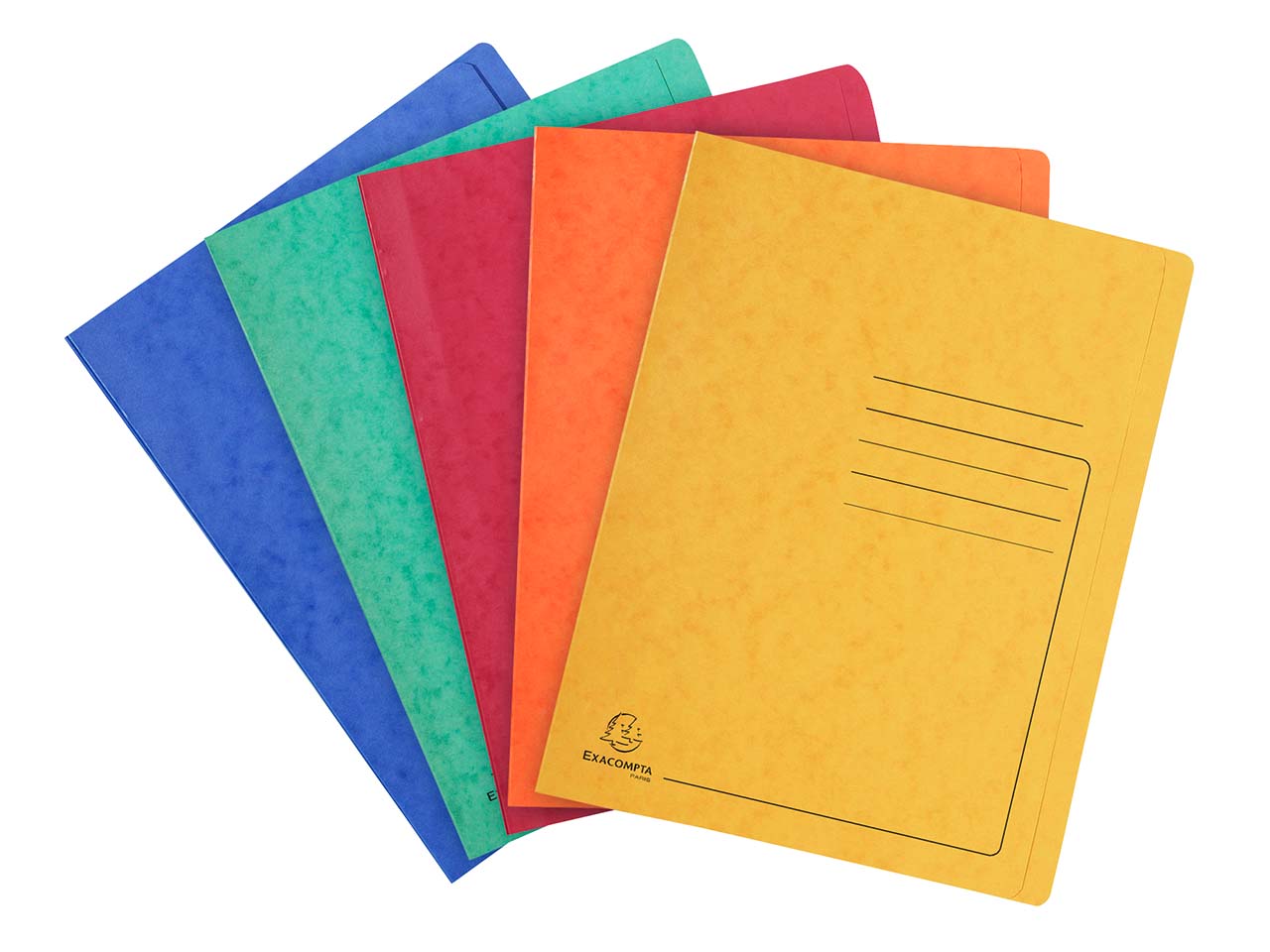 100 Exacompta Schnellhefter aus Colorspan-Karton, 355 g/m², DIN A4, Office-Farben sortiert