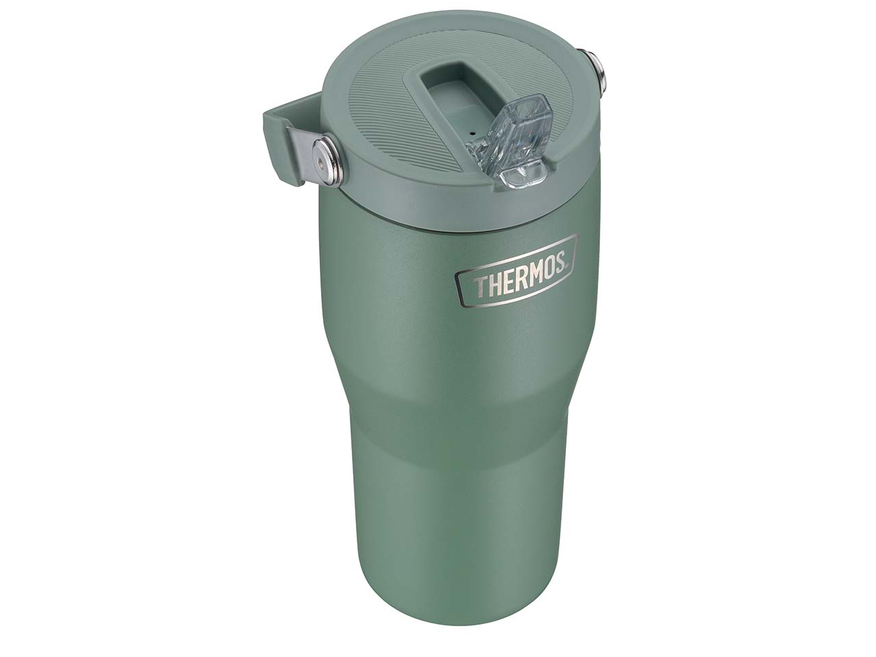THERMOS Isolier-Trinkbecher "REFRESHING", mit Flip-Straw-System, 850 ml, green mat