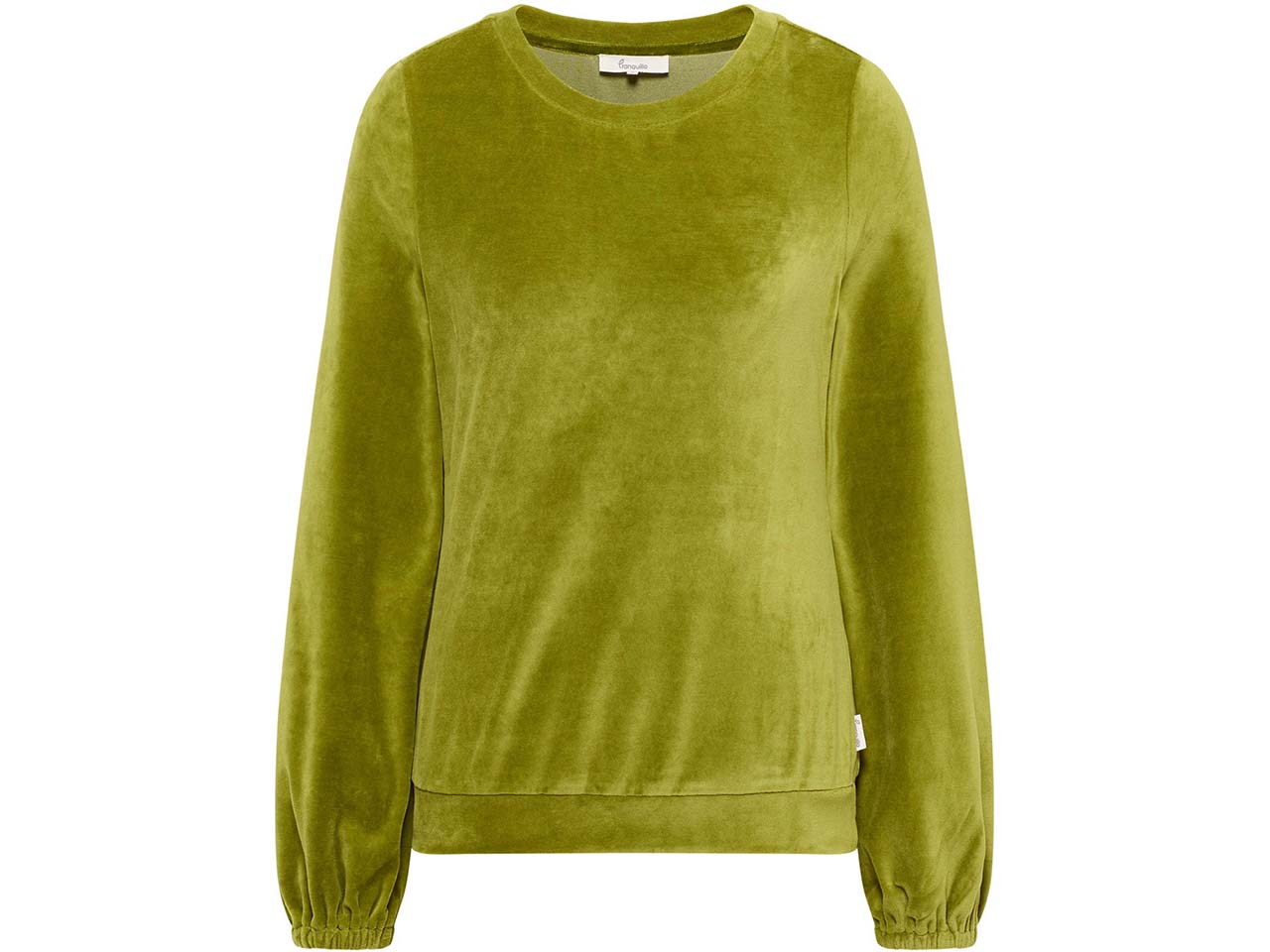 tranquillo Bio-Damen-Langarmshirt aus Nicky Velours, golden cypress, Gr. M