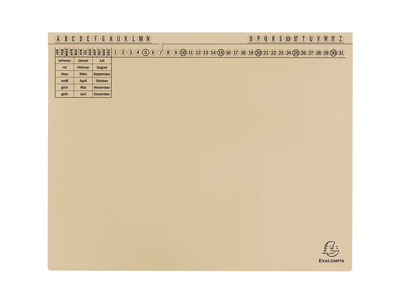 25 Exacompta Hängehefter "Exaflex Standard", 320 g/m², mit 1 Abheftvorrichtung, elfenbein
