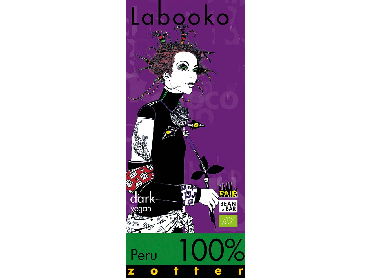 Zotter Bio-Schokolade 'Labooko' mit individuell gestalteter Banderole Peru 35 g