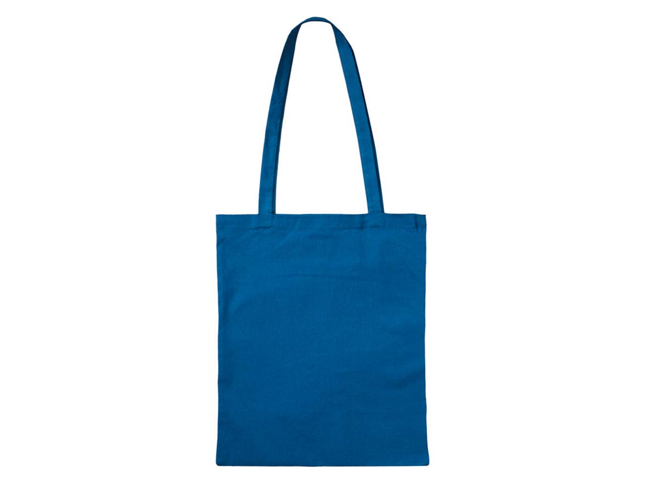 Baumwoll-Tragetaschen, blau 38x42 cm mit zwei langen Henkeln