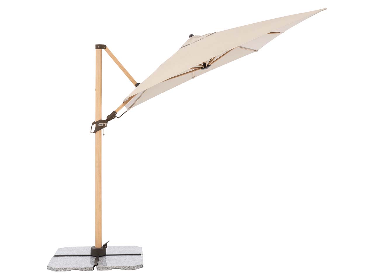 doppler Pendelschirm "Alu Wood AX Ultra" 300 x 220 cm, Esche hell, natur