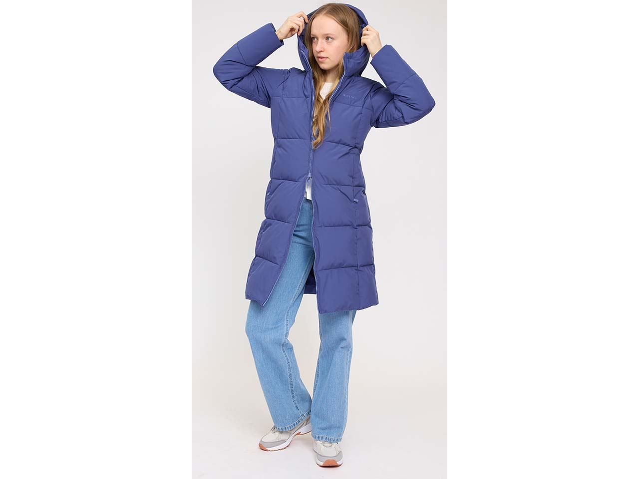 MAZINE Damen-Steppmantel 'Basic Puffer' mit 2-Wege-Reißverschluss, violet blue, Gr. XS