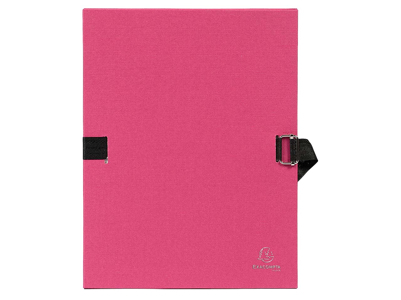 10 Exacompta Archivboxen, DIN A4, dehnbarer Faltenrücken, Schnallenverschluss, bordeauxrot