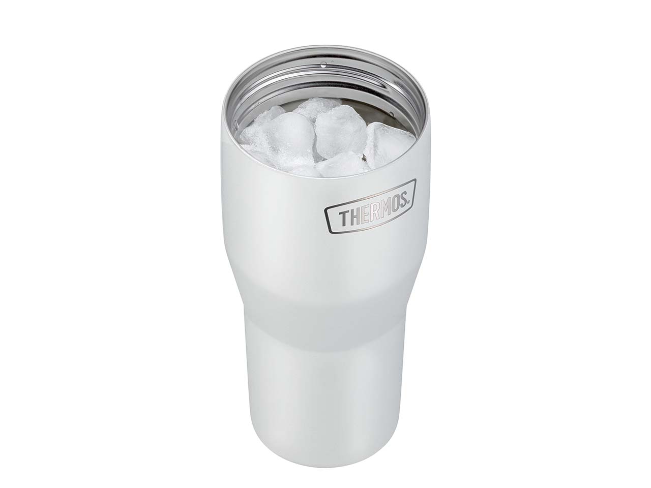 THERMOS Isolier-Trinkbecher "REFRESHING", mit Flip-Straw-System, 850 ml, white mat