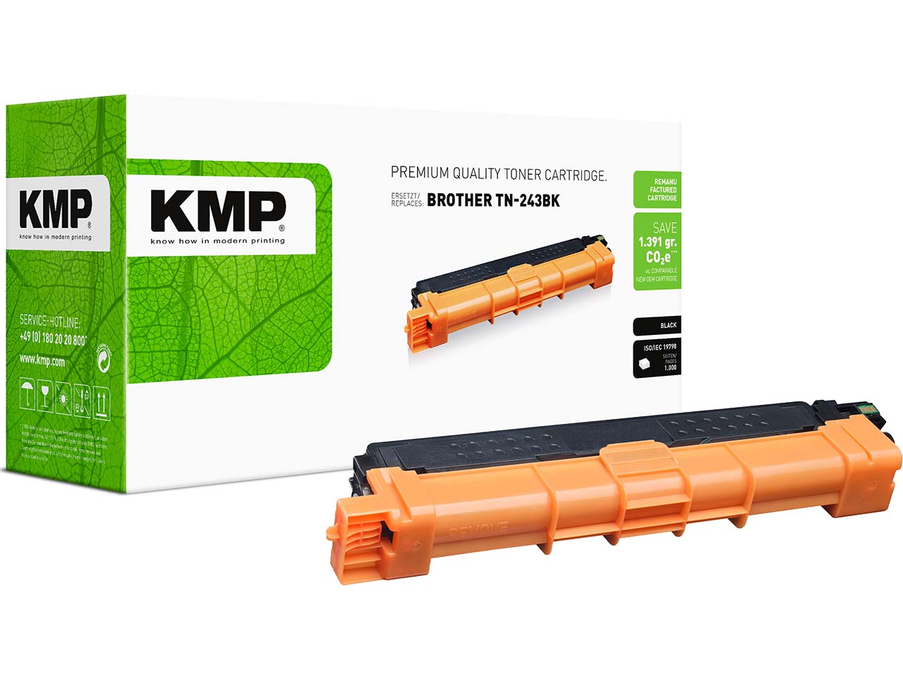 KMP Toner ersetzt Brother TN-243BK schwarz