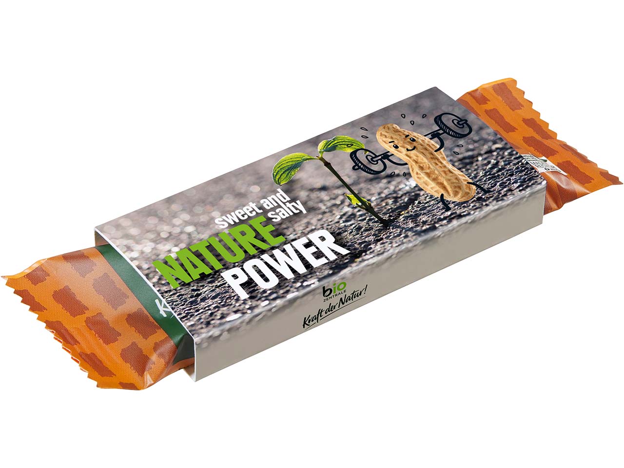 Bio-Müsliriegel 'Peanut Salty Caramel' inkl. individuellem Aufdruck