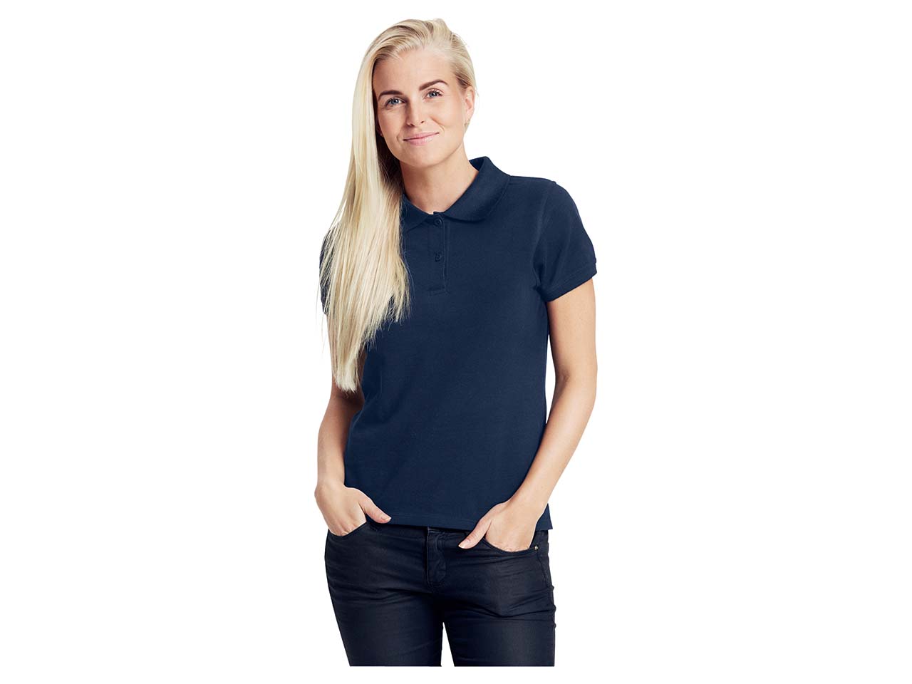 Neutral Bio-Damen-Poloshirt, 235 g/m² dunkelblau, Gr. S