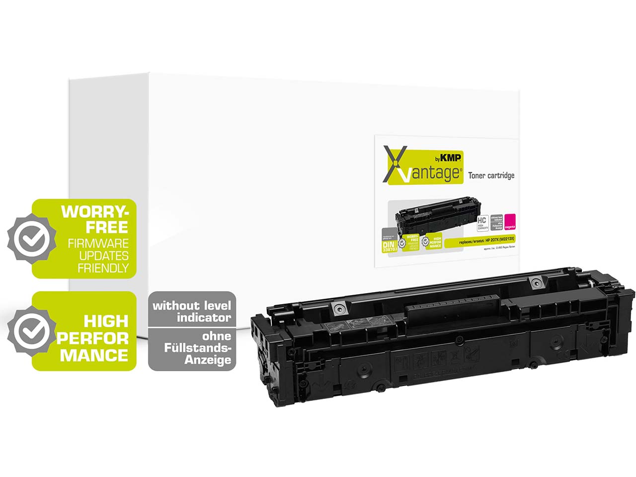 KMP Toner ersetzt hp kartusche W2213X, Nr. 207X magenta