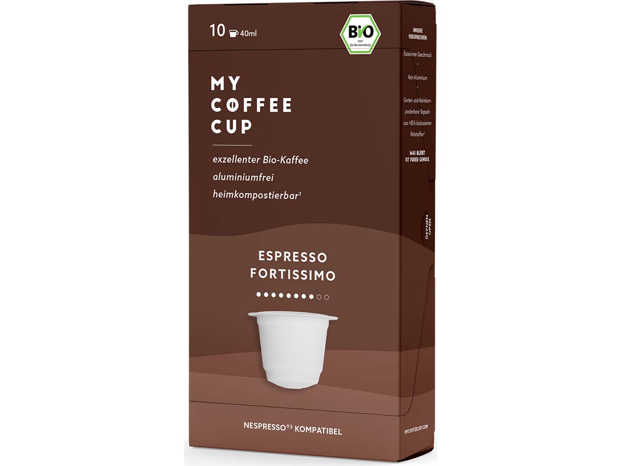 MY COFFEE CUP Bio-Kaffeekapseln "Espresso Fortissimo" 10 Stk.