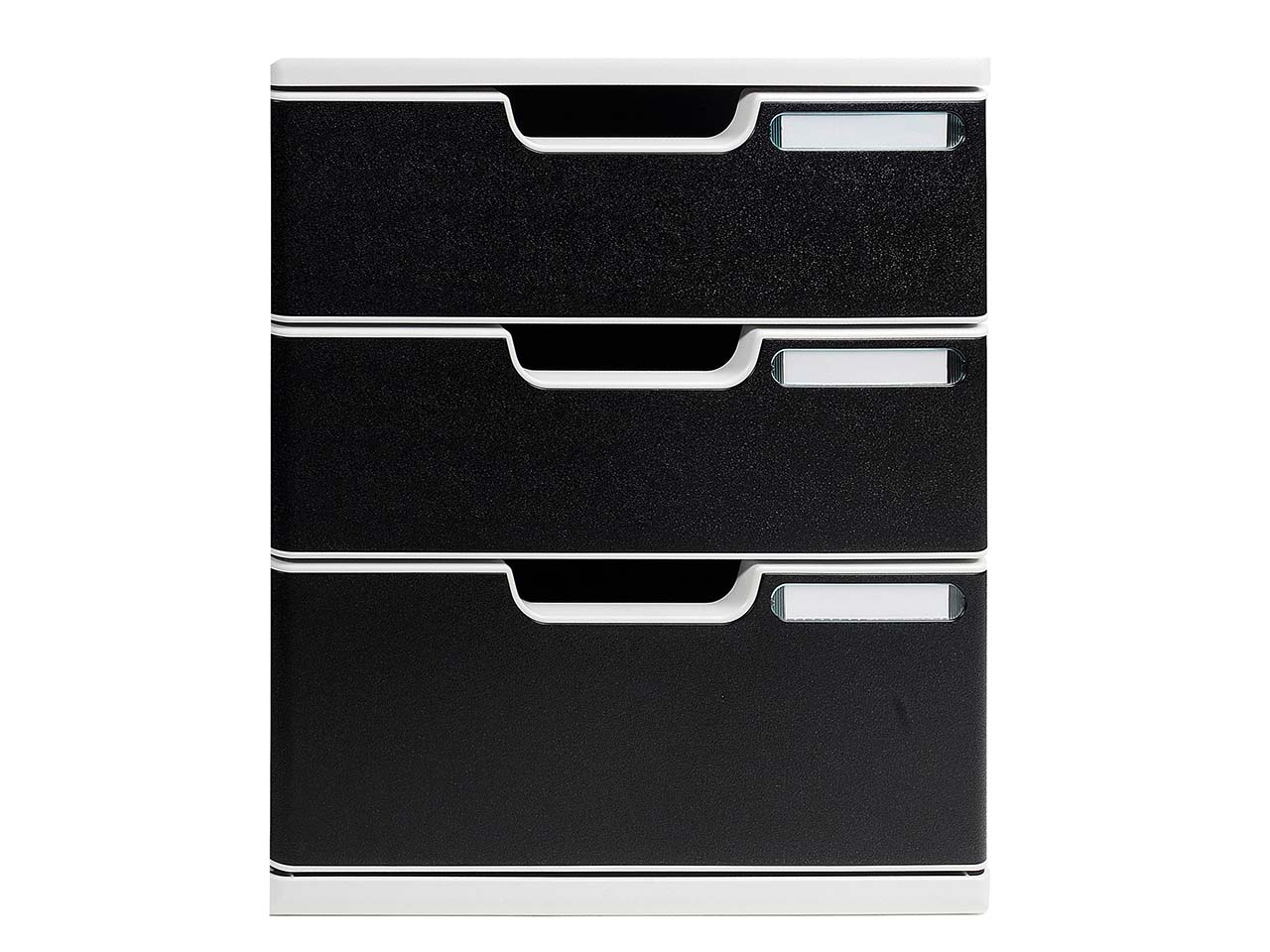 Exacompta Schubladenbox Modulo "Office", DIN A4+, 3 Schubladen geschlossen, schwarz