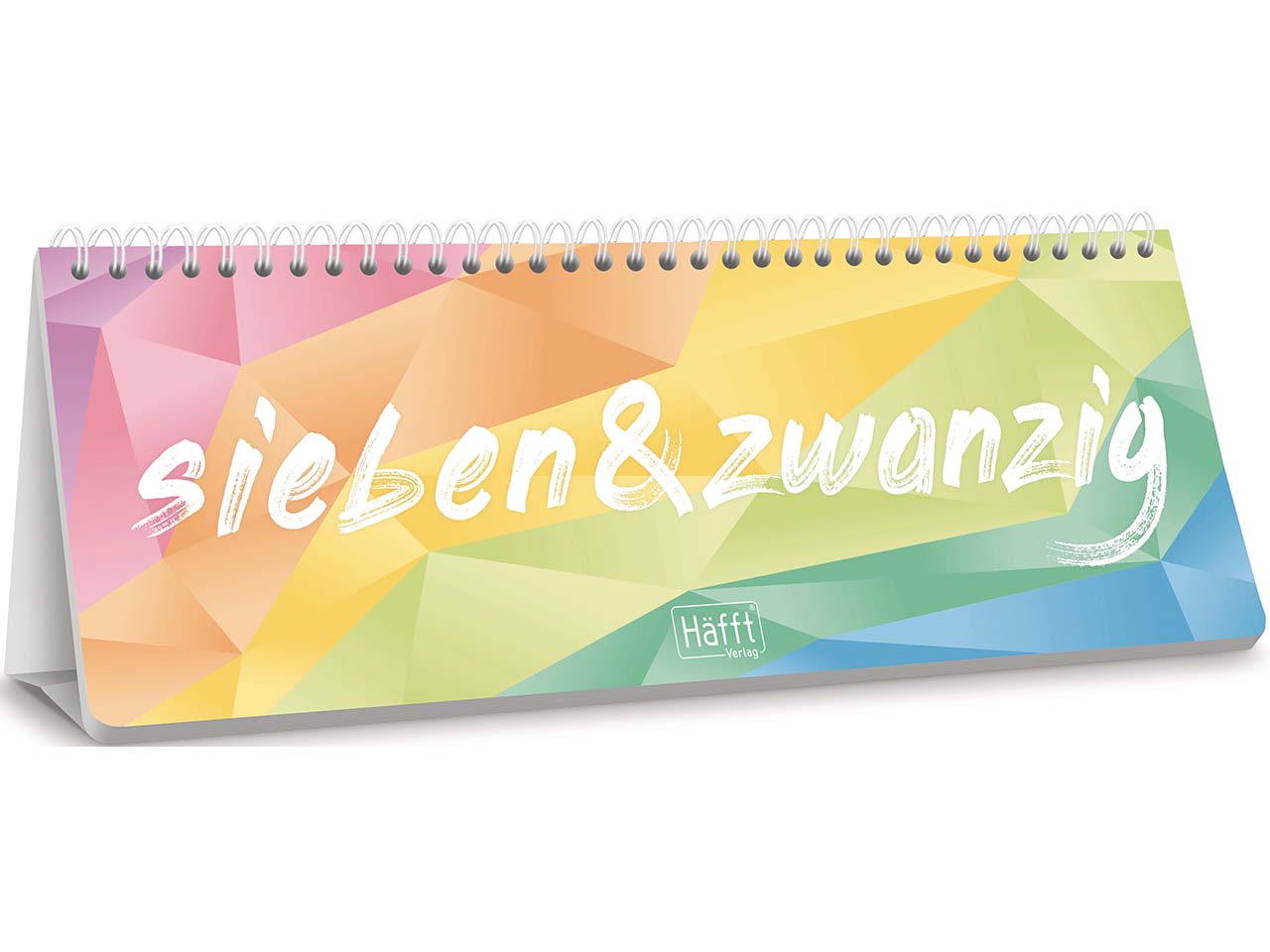 Häfft Tischkalender 2027 mit Aufsteller, Rainbow