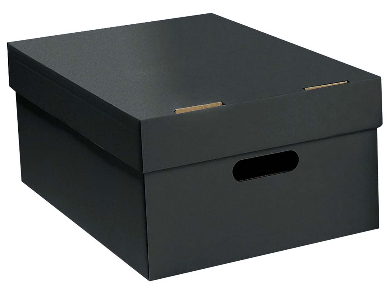 Aufbewahrungsbox "Color" aus Recyclingkarton, groß 30 x 43 x 19,5 cm, schwarz