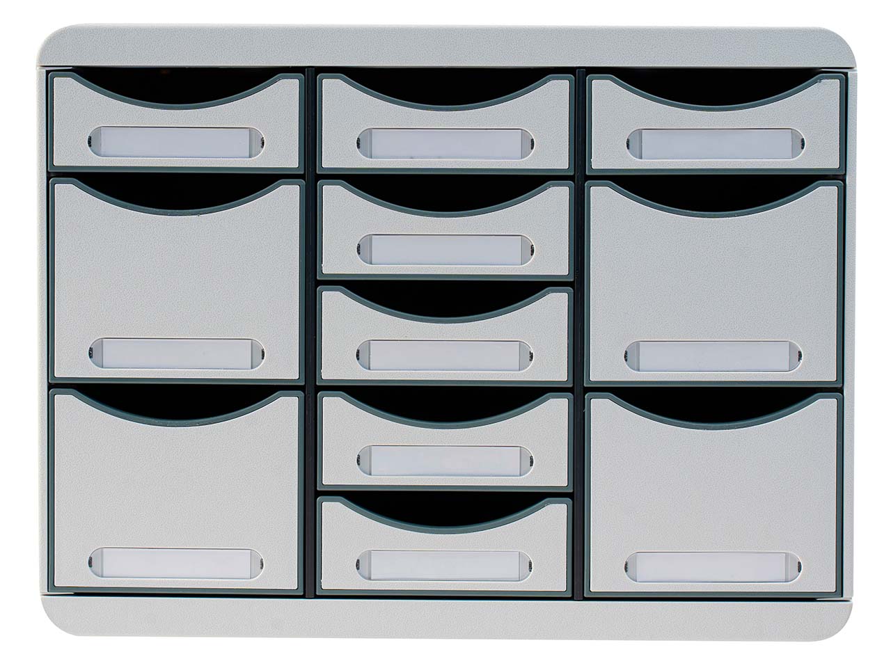 Exacompta Schubladenbox Storebox Multi "Office", 11 Schubladen, lichtgrau