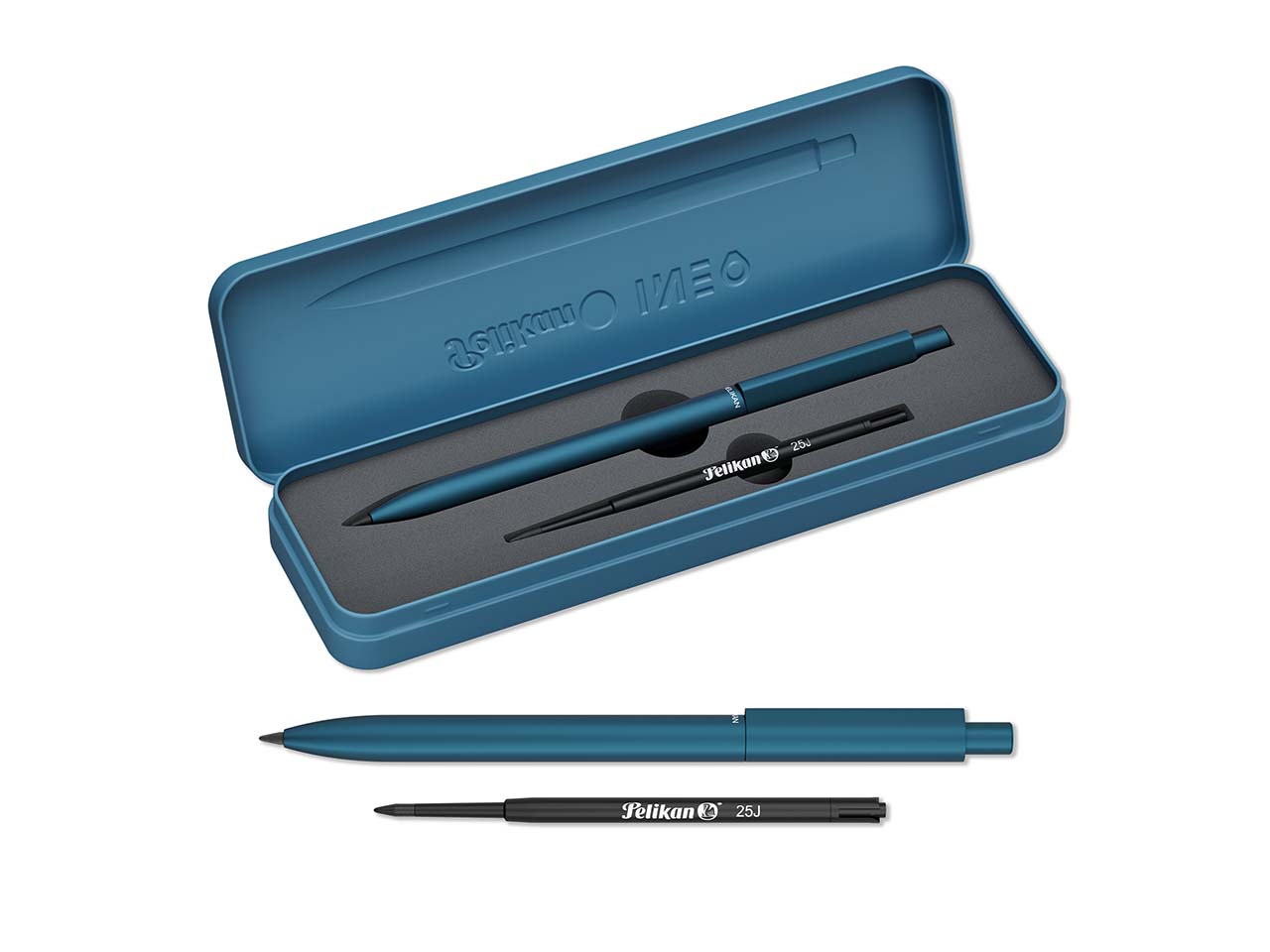 Pelikan Ineo® Endless Bleistift HB, Gehäuse aus Metall, im Etui, ozeanblau