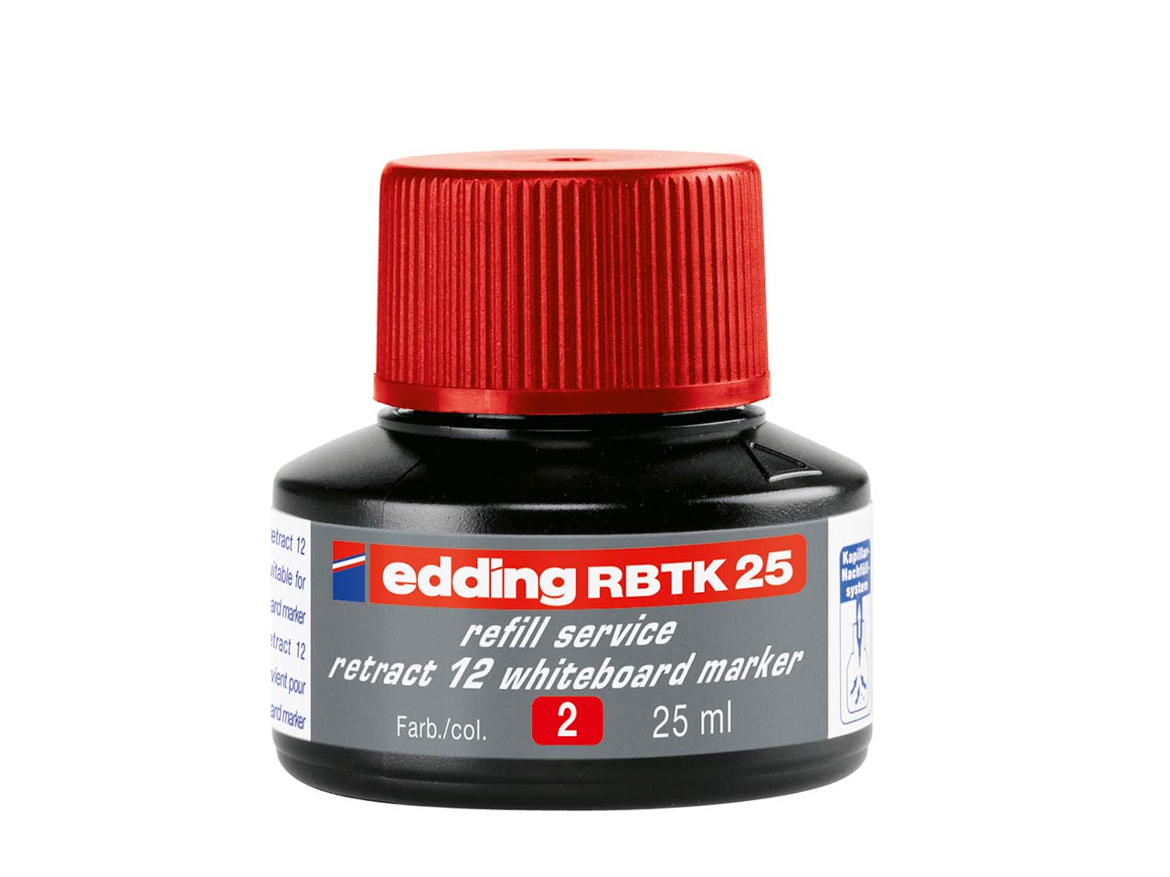 edding Nachfülltinte "BTK 25" für Whiteboardmarker, 25 ml, rot
