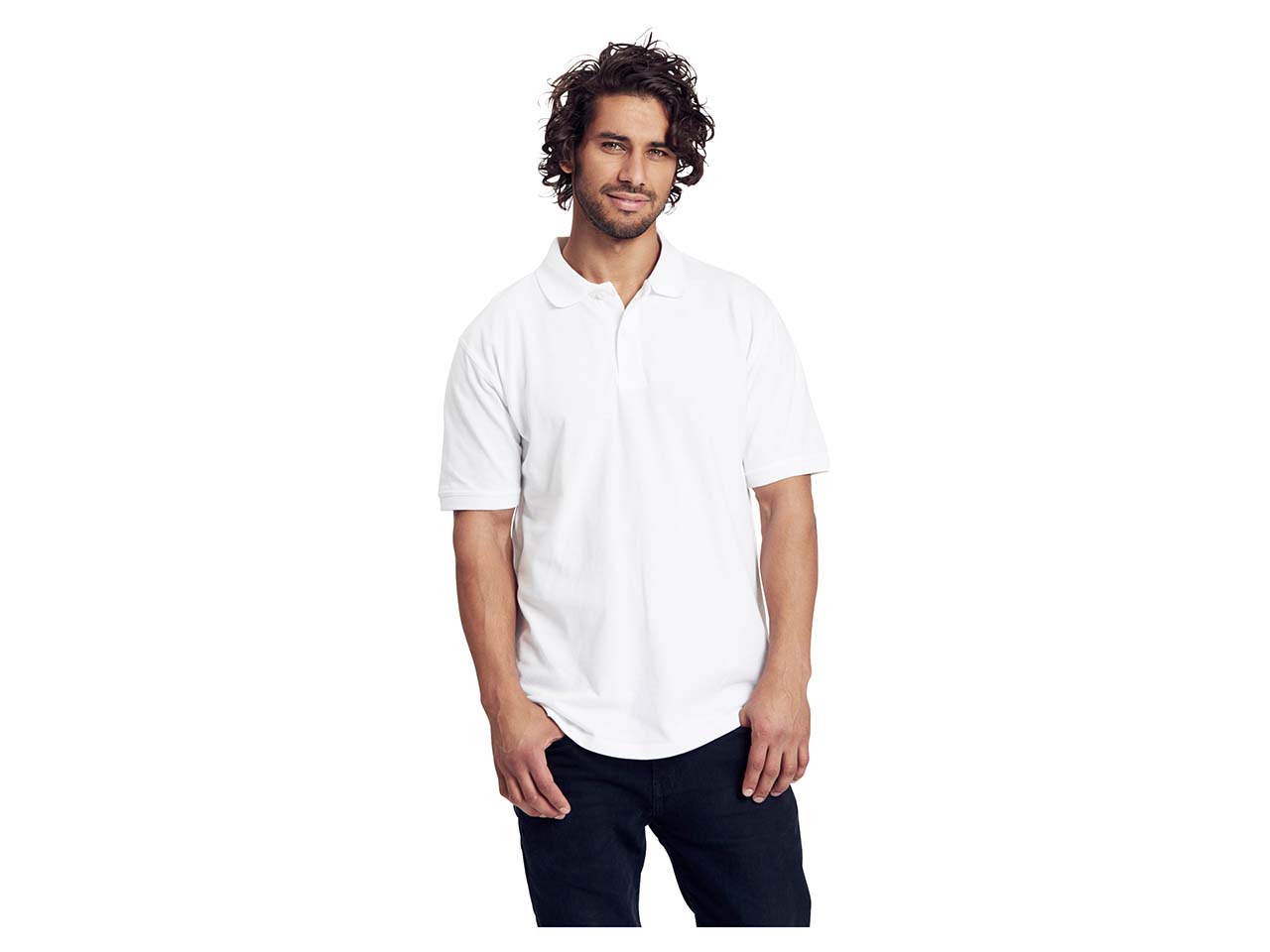 Neutral Bio-Herren-Poloshirt, 235 g/m² weiß, Gr. L