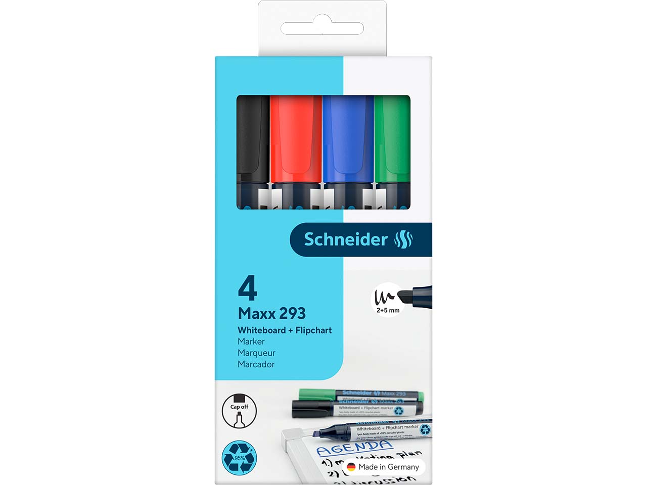 Schneider Whiteboard- und Flipchartmarker Maxx 293, farbsortiert