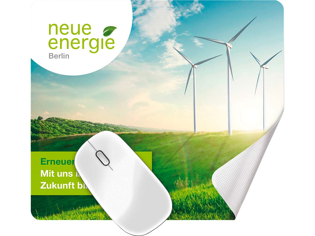 Mousepad 'GripCleaner' 4-in-1 aus recycling PET 23 x 20 cm