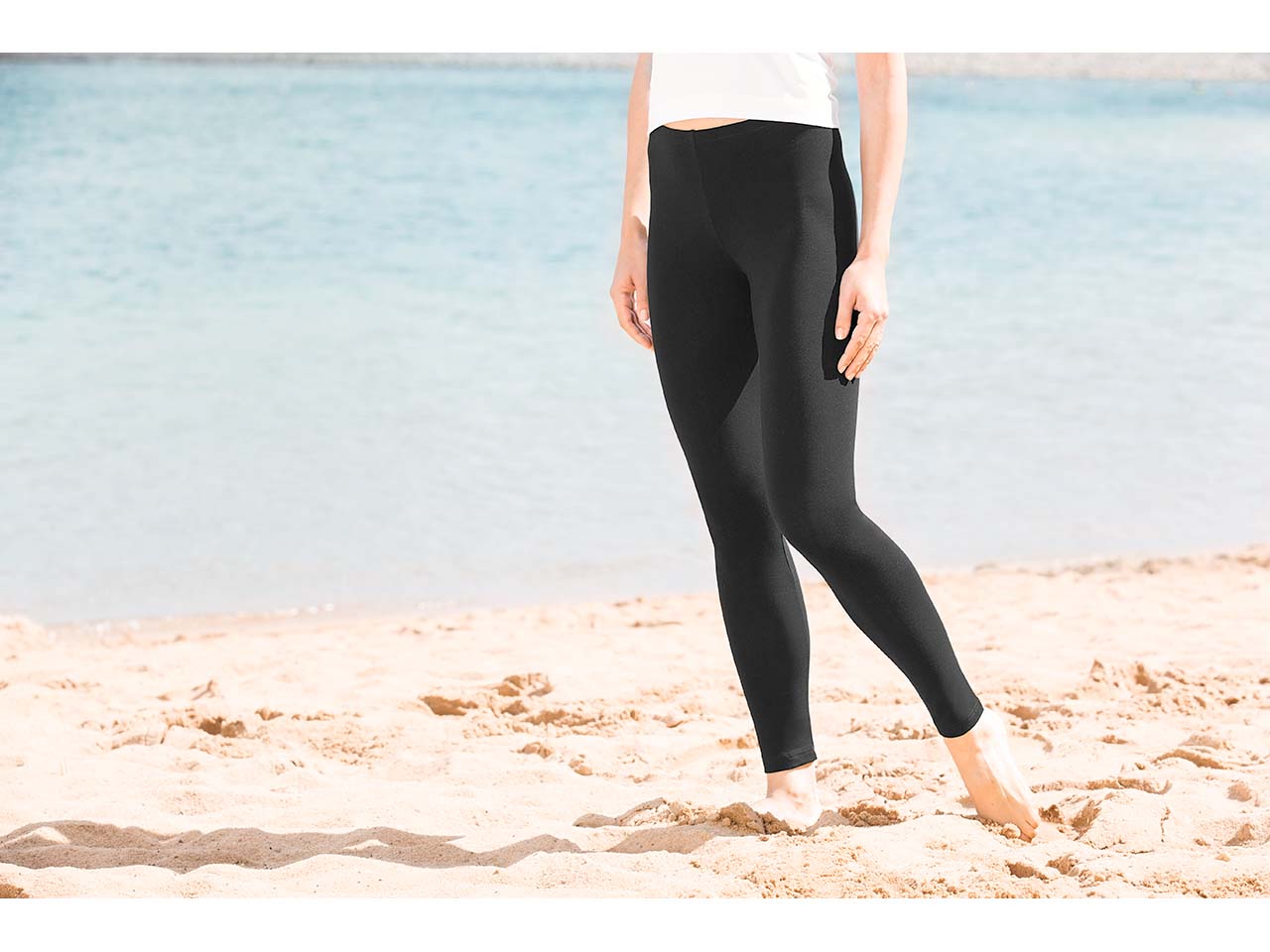 Living Crafts Bio-Damen-Leggings "Annedore" schwarz, Gr. XS