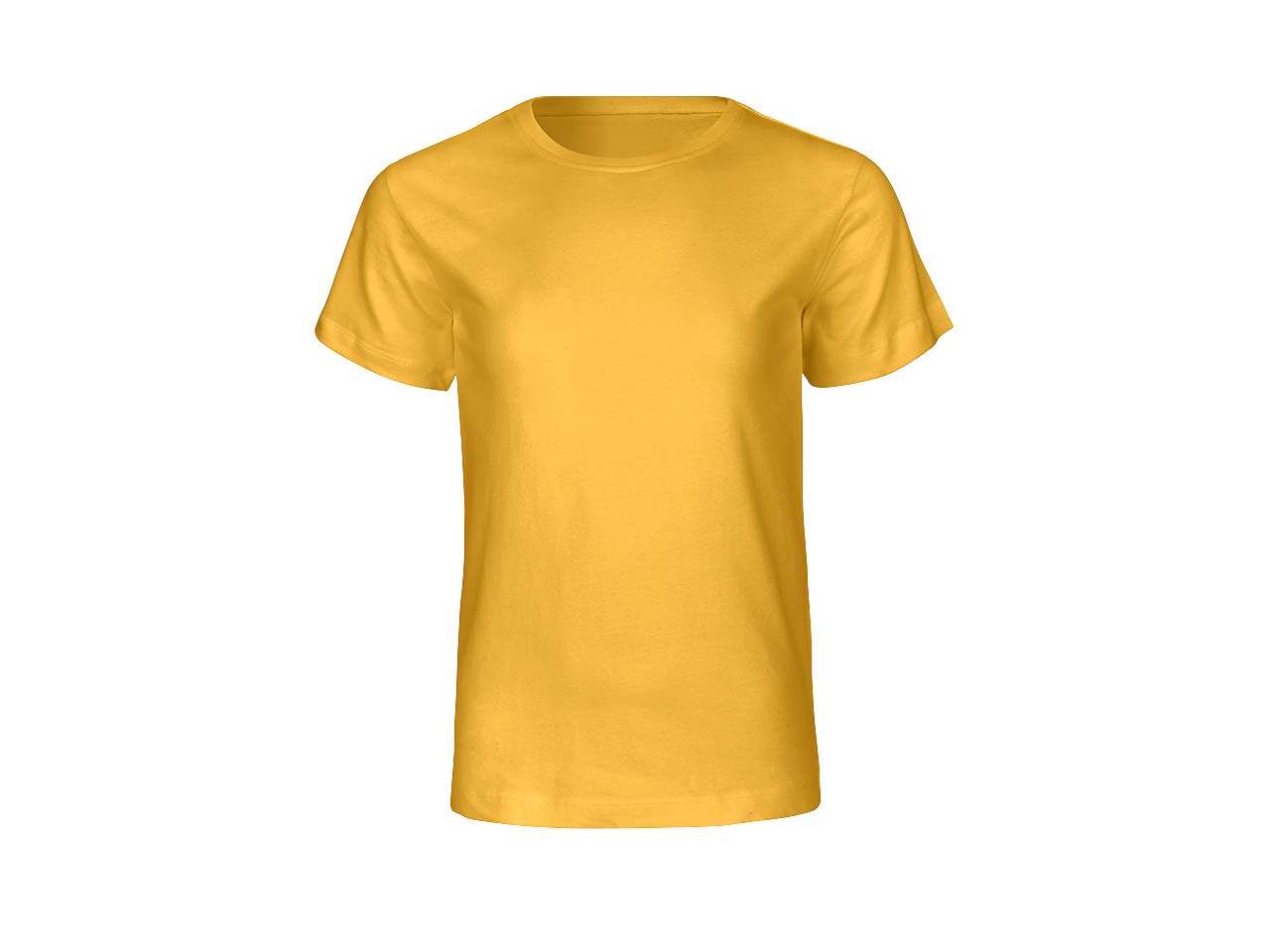 Neutral Bio-Kinder T-Shirt mit Rundhalsausschnitt gelb, Gr. 128/134