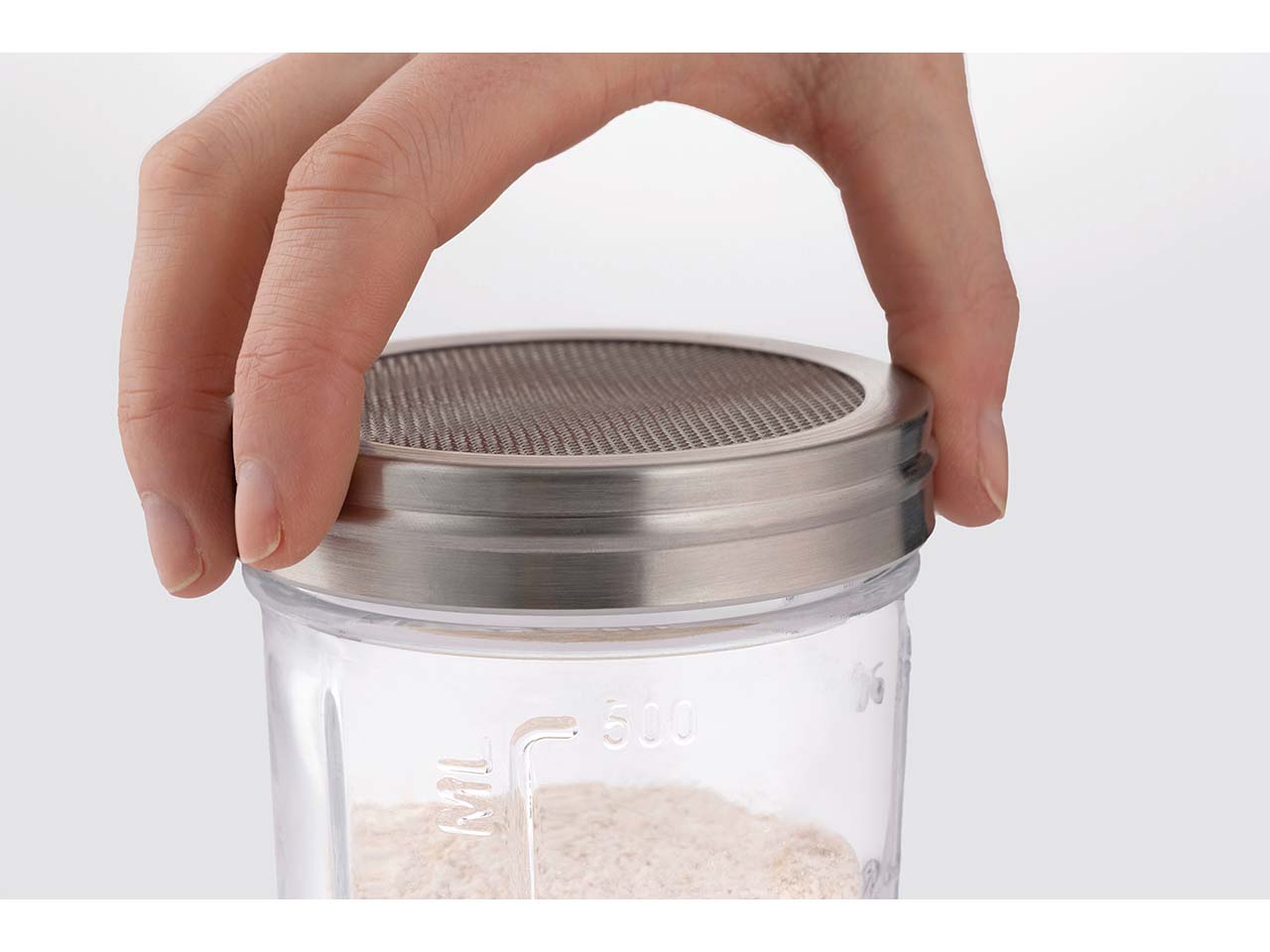 KILNER Vorratsglas mit Edelstahl-Siebaufsatz, 500 ml