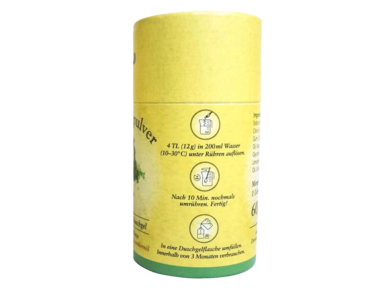 Jolu Duschgelpulver zum Auflösen in Wasser "Bergamotte Minze", 60 g