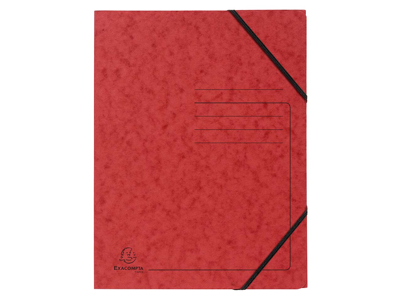 25 Exacompta Eckspannmappen, Colorspan-Karton, 355 g/m², DIN A4, Gummizug, rot