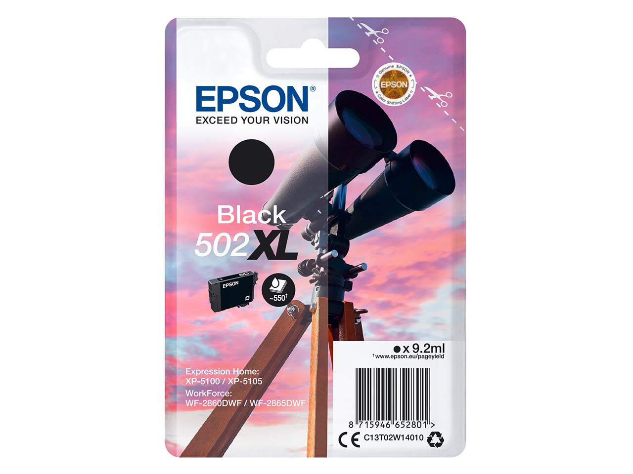Epson Tintenpatrone T02W14XL/ 502XL schwarz