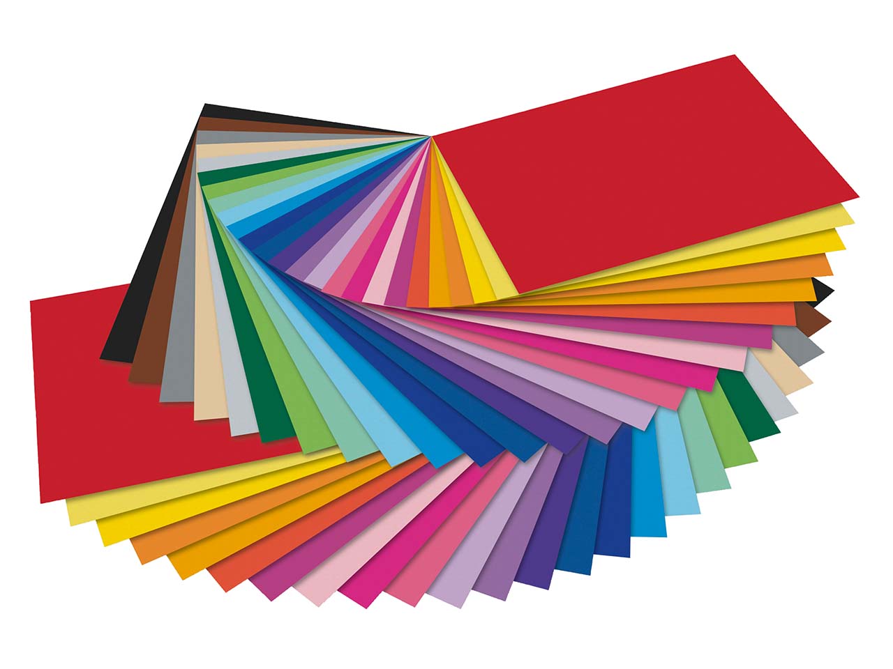 folia Tonpapier und Fotokarton, sortierte Farben, 23 x 33 cm, 50 Blatt