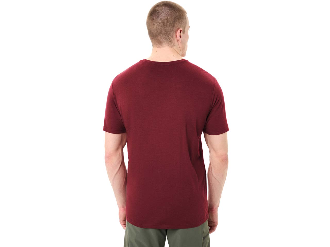 VAUDE Herren-T-Shirt "Essential Wool" mit 90 % Merinowolle, carmine, Gr. L