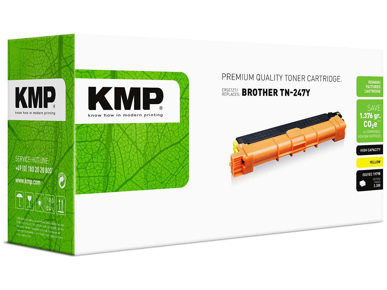 KMP Toner ersetzt Brother TN-247Y gelb