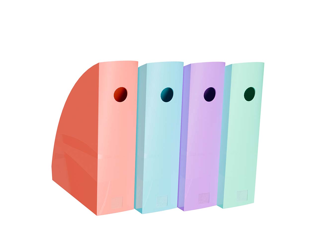 4 Exacompta Stehsammler MAG-CUBE "Candy Tidy", DIN A4+, sortiert