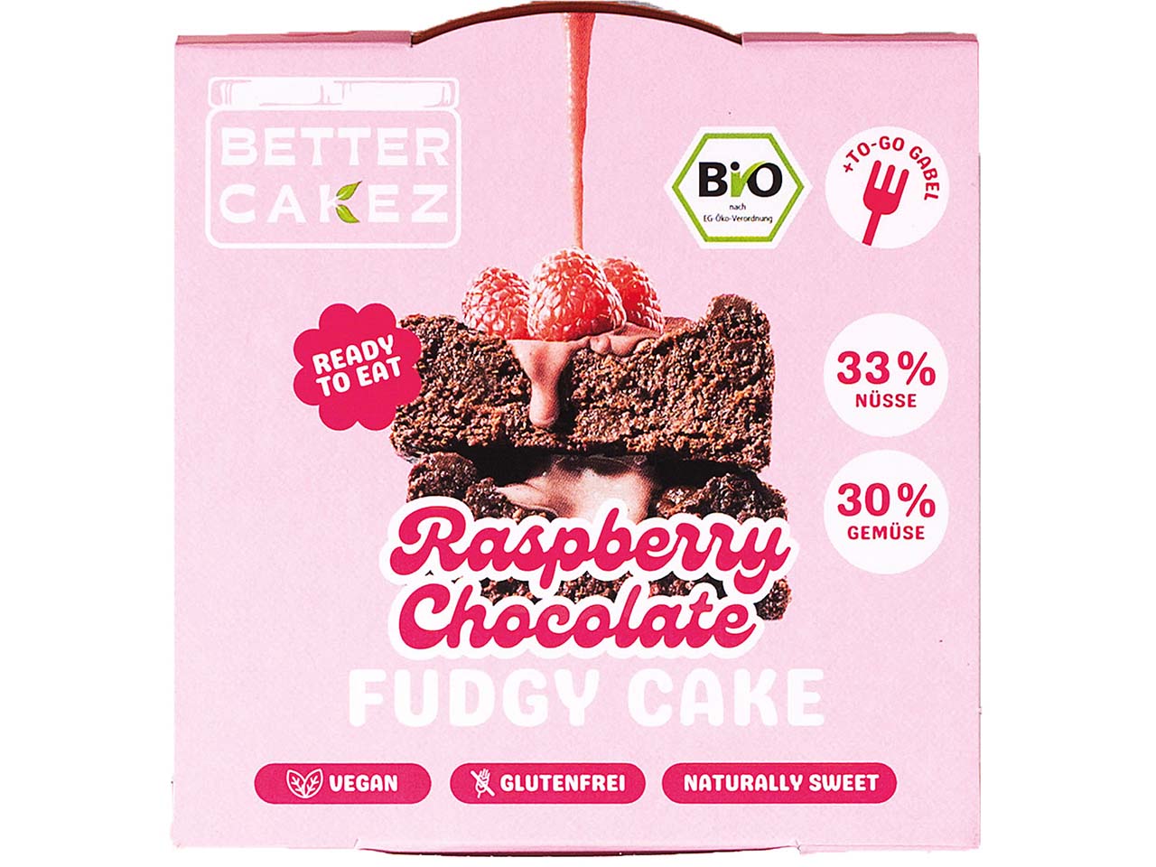 Better Cakez Bio-Kuchen "Raspberry Choc. Fudgy Cake"