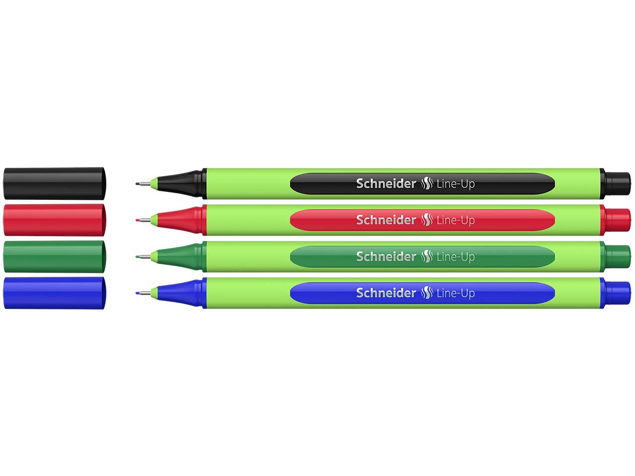 4 Schneider Fineliner 'Line Up' farbsortiert