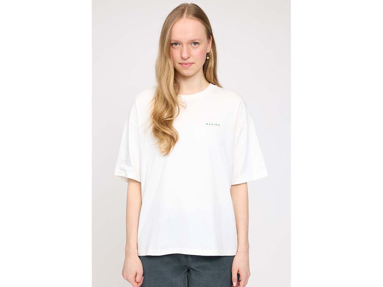 MAZINE Damen-Oversized-T-Shirt 'Back Print' mit Rundhalsausschnitt, eat well, Gr. XS