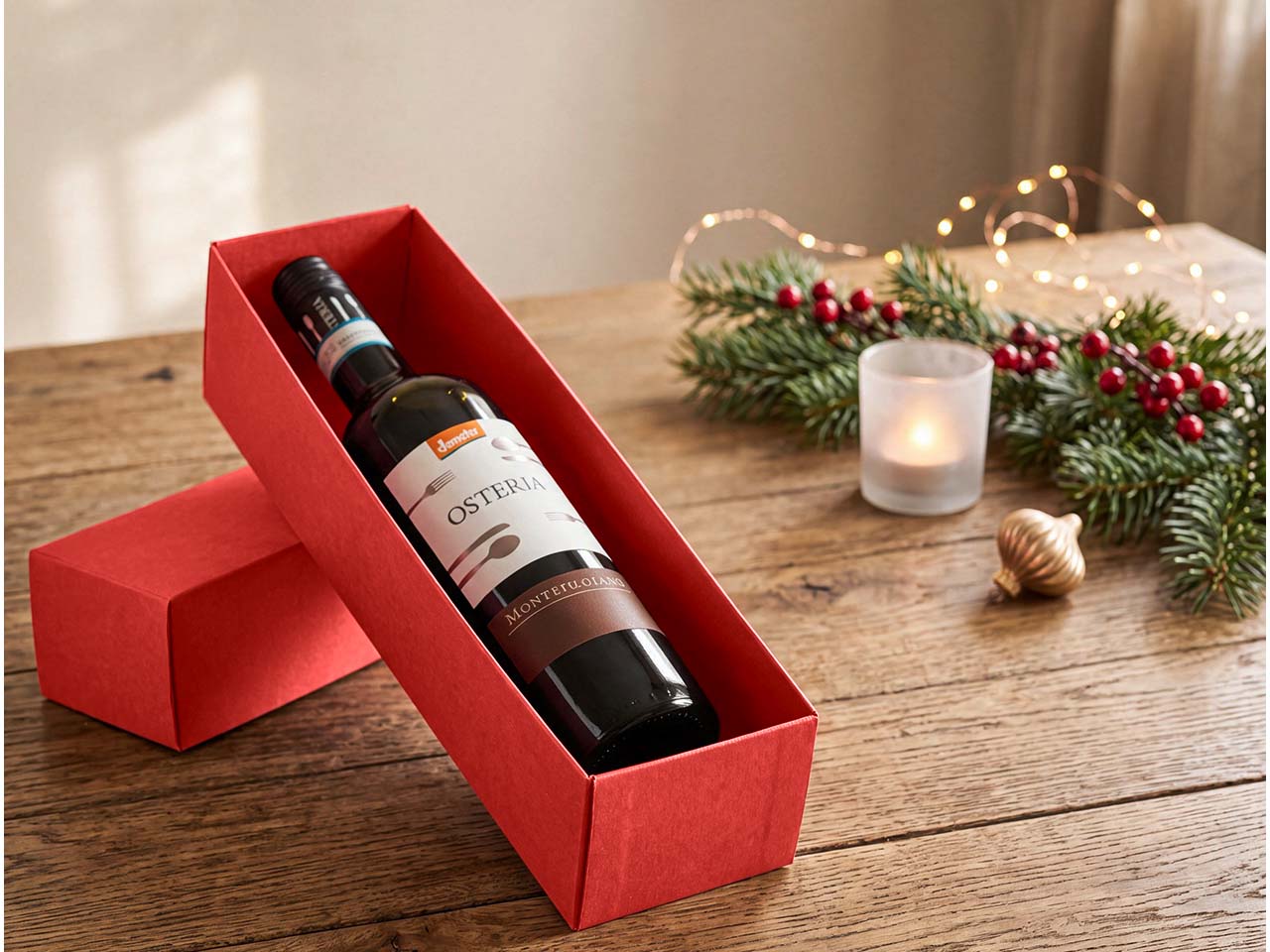 Bio-Rotwein Montepulciano "OSTERIA" DOC, 750 ml, in Geschenkverpackung