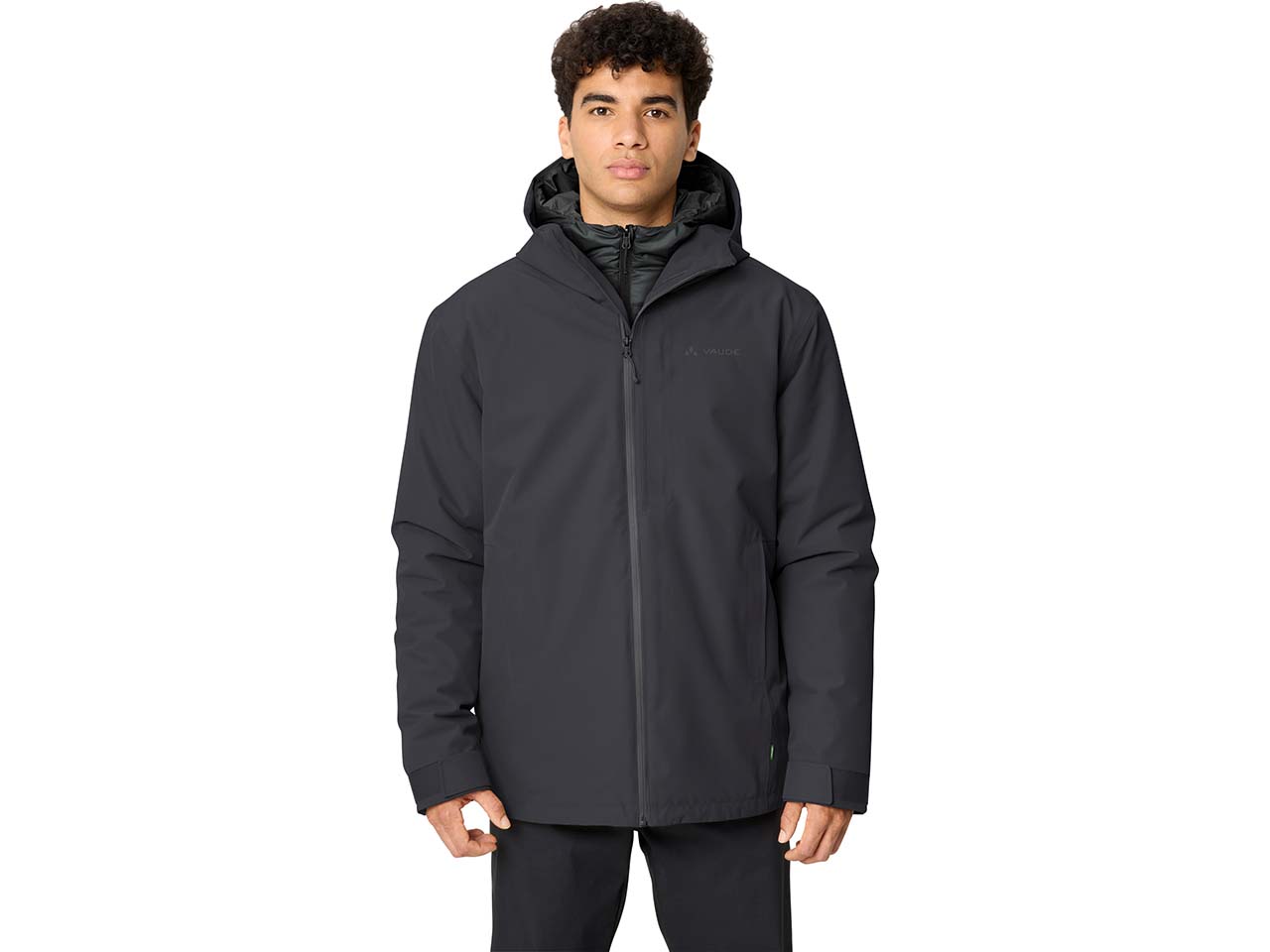 VAUDE Herren-Jacke "Mineo 3in1" wind- & wasserdicht, Innenjacke wattiert, black, Gr. XL