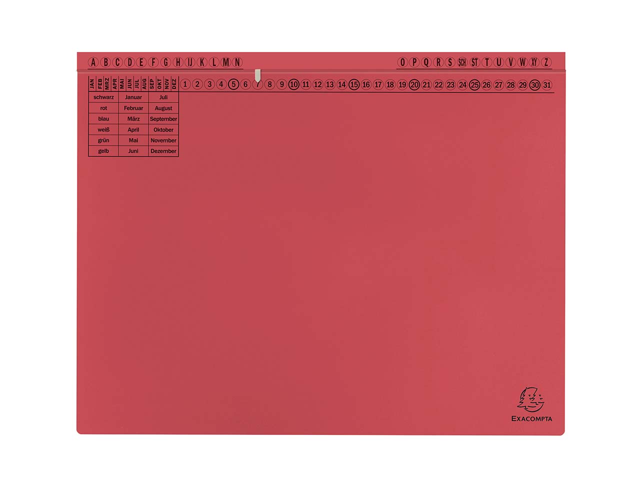 25 Exacompta Hängehefter "Exaflex Standard", 320 g/m², mit 1 Abheftvorrichtung, rot
